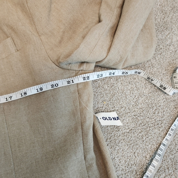 Old Navy Linen Cotton Blend Suit Jacket Blazer Beach Wedding Size XL Summer - Picture 9 of 16